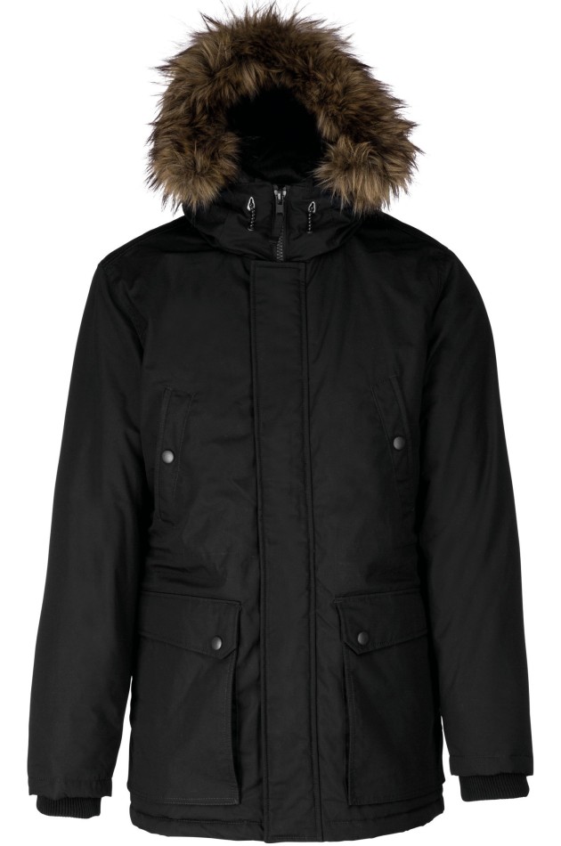 Parka noir pour homme