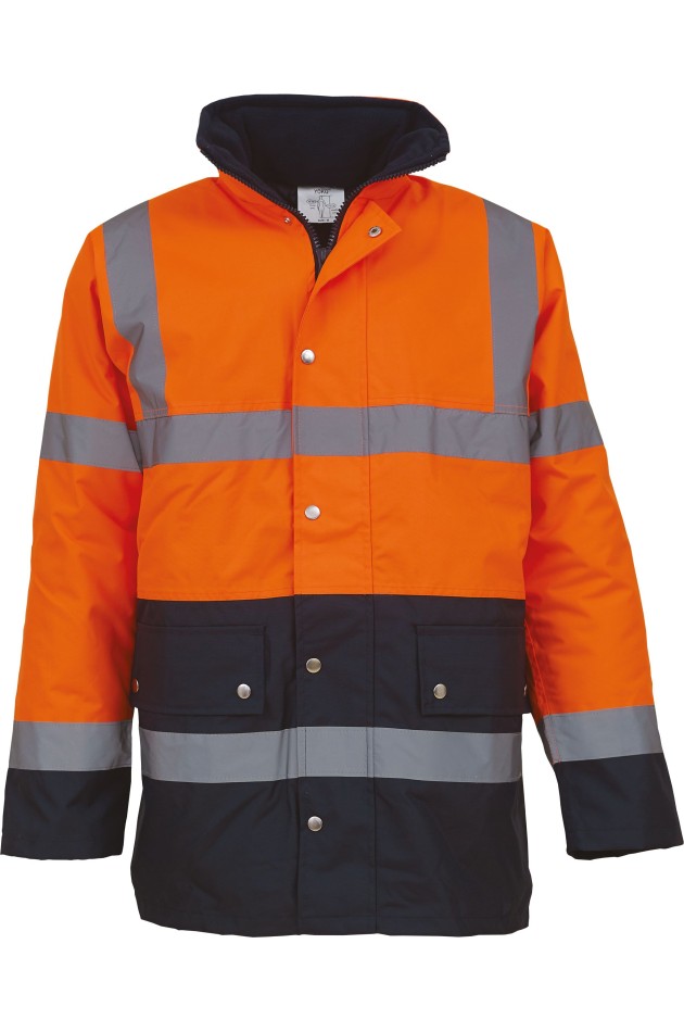 Veste de Sécurité chaude Haute Visibilité orange