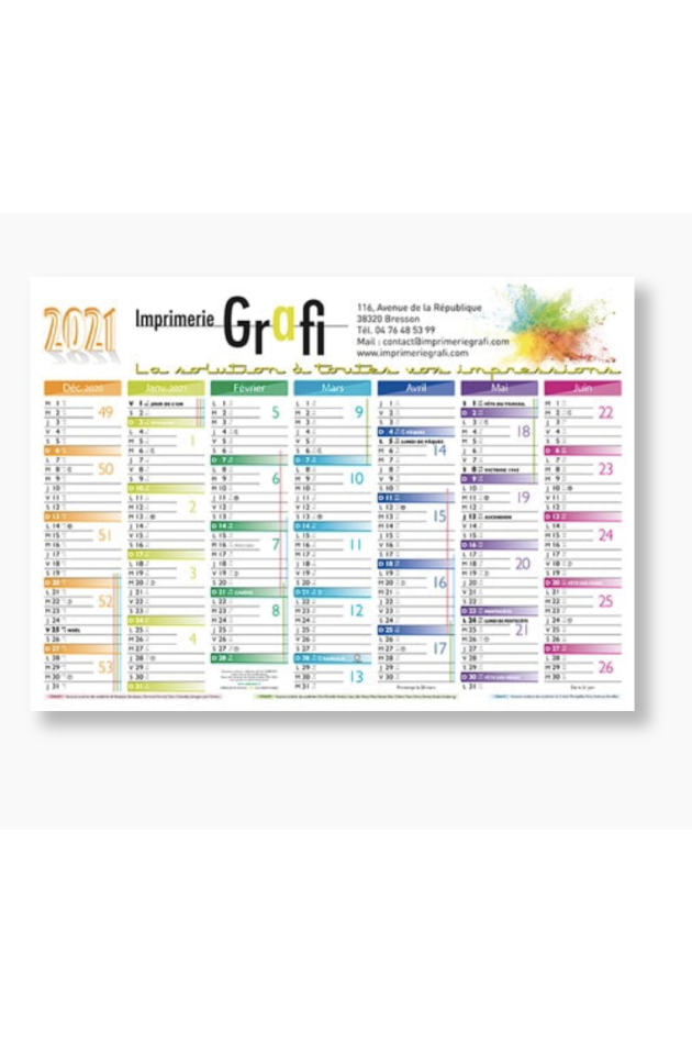 Lot de Calendriers 21x29,70 100% Personnalisables