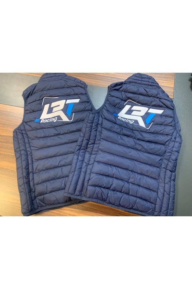 doudoune sans manches avec broderie LRT coté dos