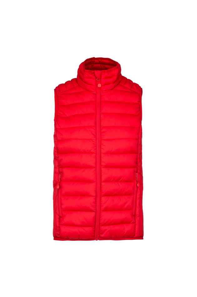 doudoune sans manche brodée rouge