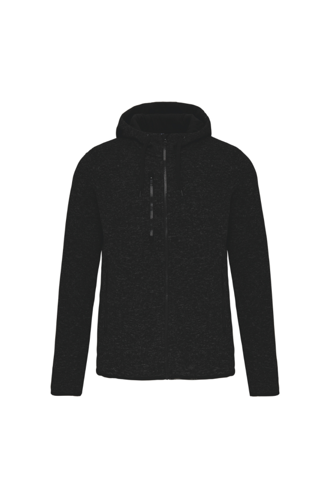 Veste à Capuche Chinée femme noire