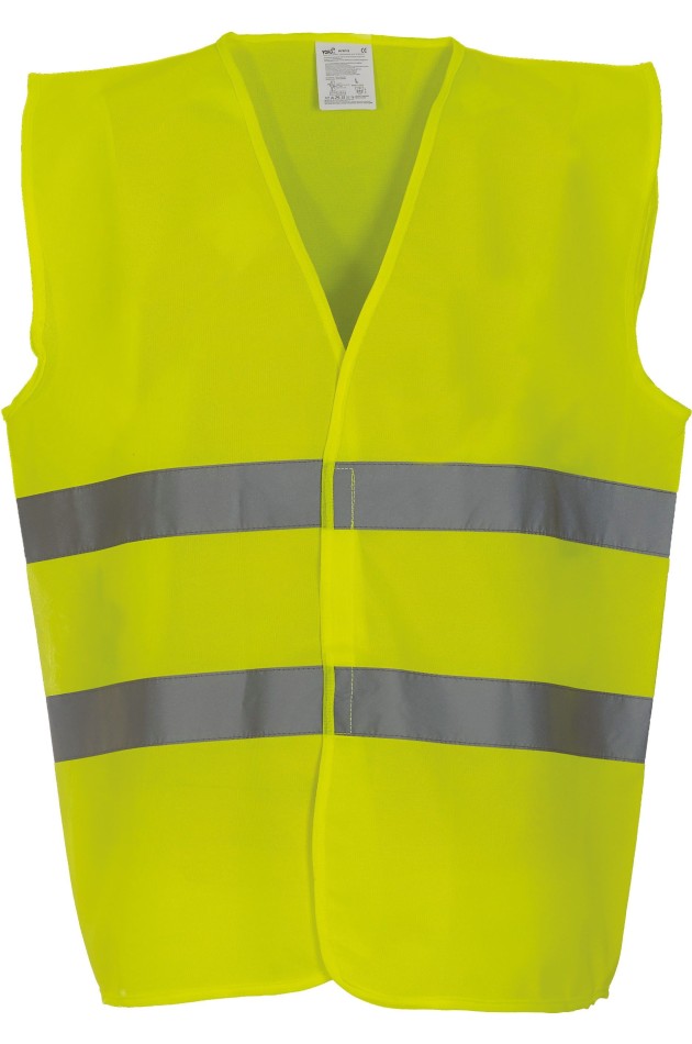 Gilet à 2 Bandes Haute Visibilité jaune