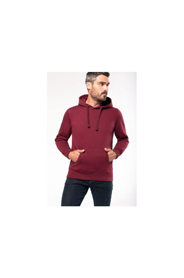 Sweat à capuche homme haut de gamme rouge bordeaux