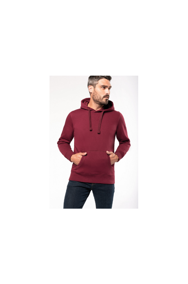 Sweat à capuche homme haut de gamme rouge bordeaux