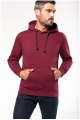 Sweat à capuche homme haut de gamme rouge bordeaux