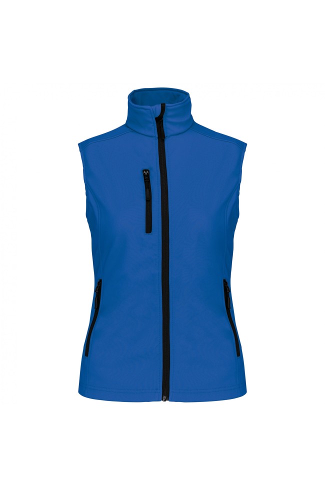 bodywarmer Aqua bleu sans manches femme personnalisable