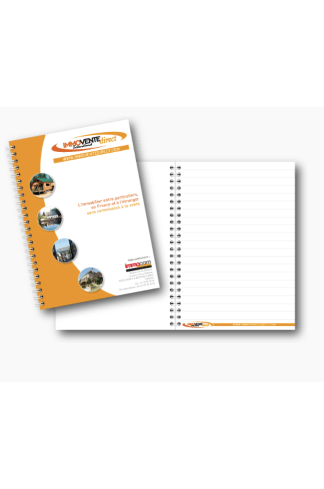 Lot de Carnets A5 à Spirale Personnalisables orange