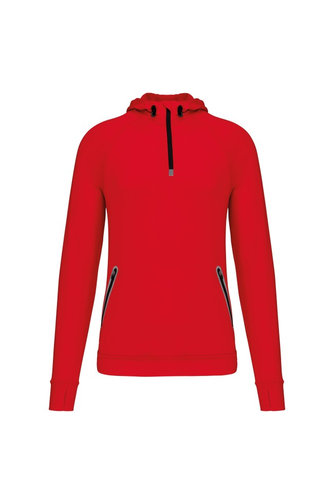 Sweat-shirt à capuche 1/4 zip sport unisexe personnalisable| 150 Cover