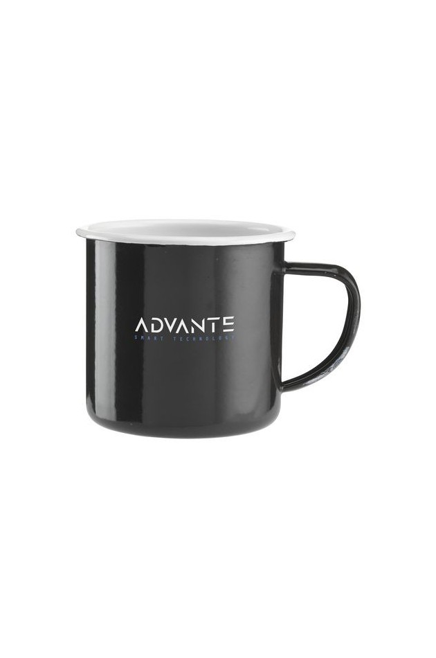 Mug Retro Émail Vintage noir