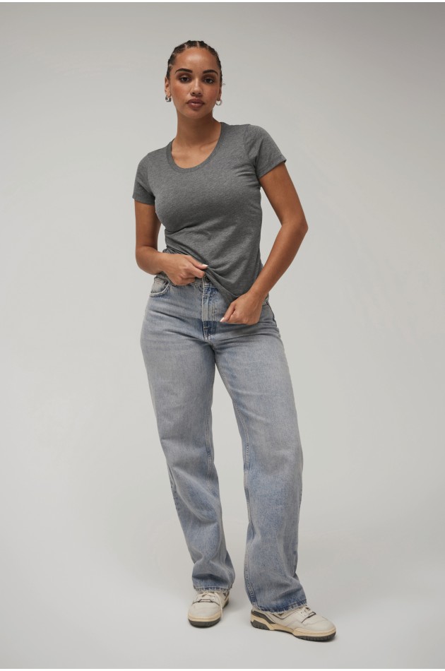 T-shirt femme triblend col rond