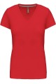 Tee-Shirt Col V Femme rouge