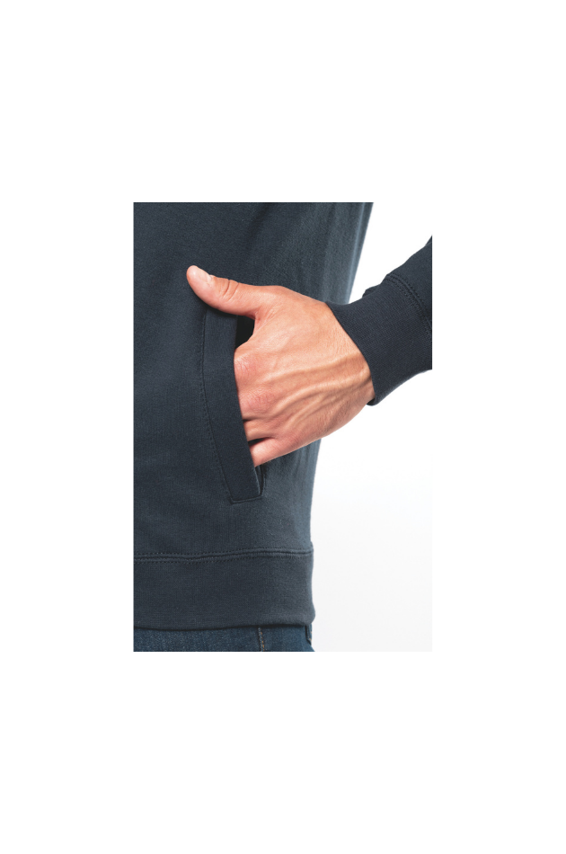 Veste Molleton Zippée Homme bleu marine poche latéral